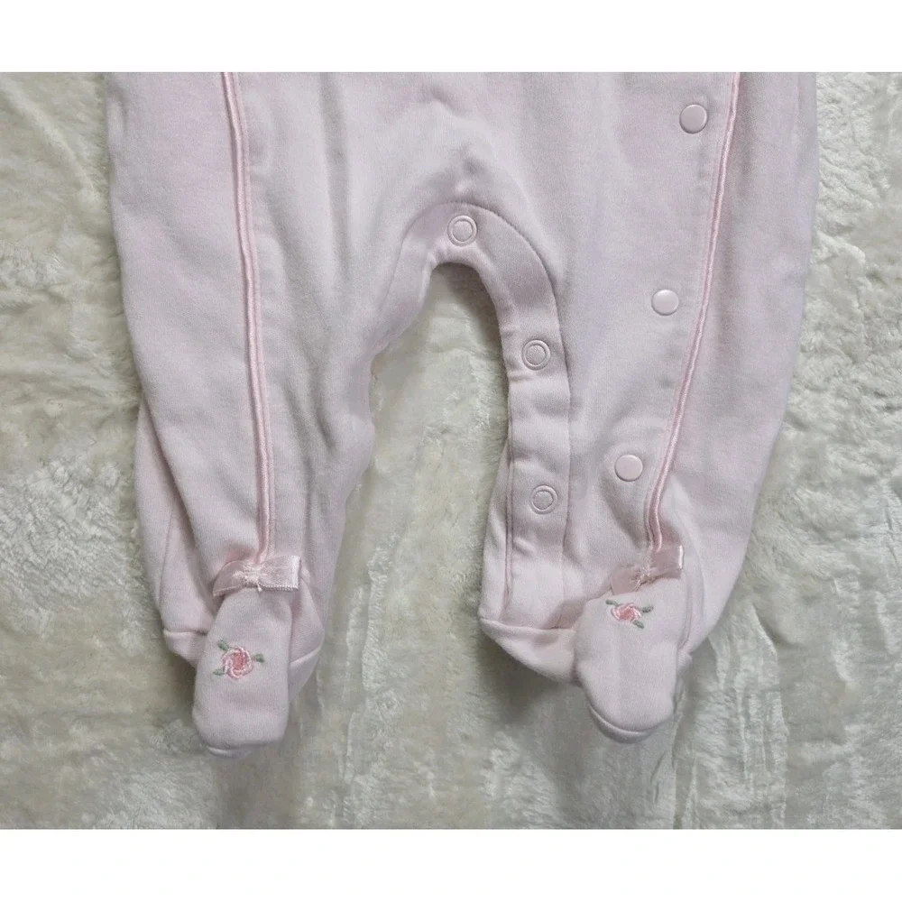 Vintage Y2K Carter's Classics Pink Footed Sleeper 0-3M Floral Baby Girl